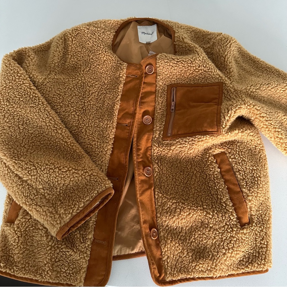 Madewell Fiji liner Sherpa trucker jacket size XL